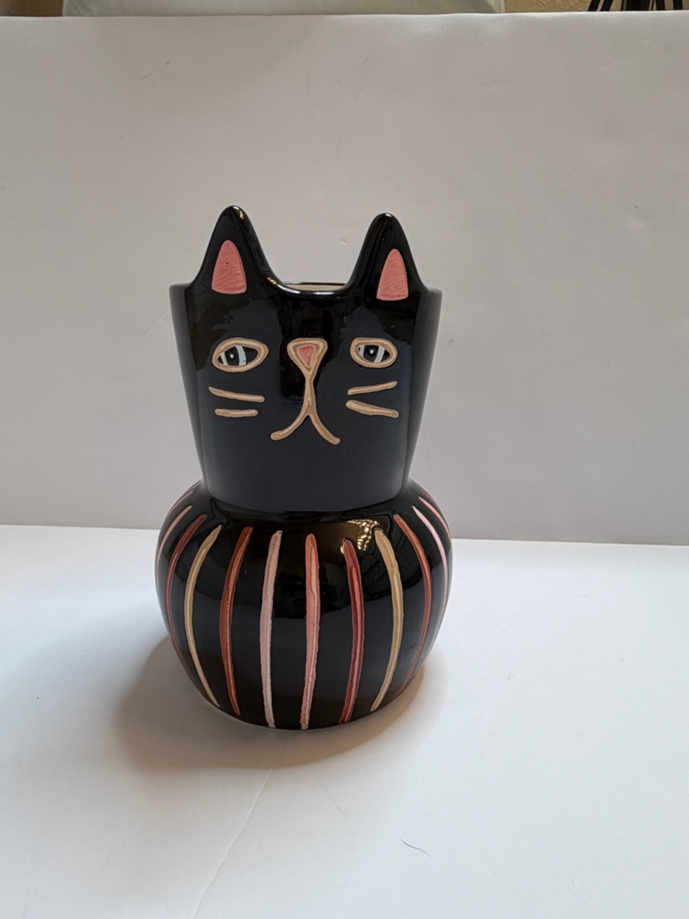 Threshold Ceramic Black Cat Planter  Whimsy Goth Aesthetic Home Decor